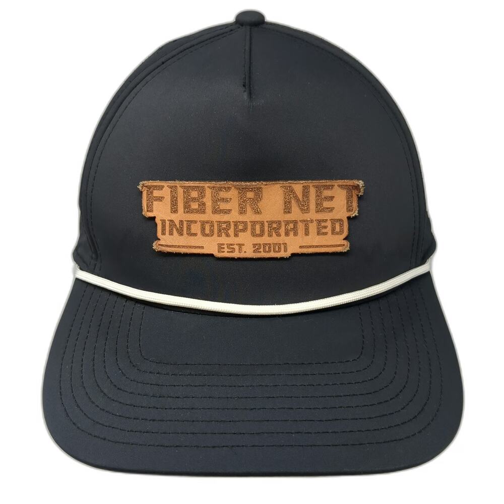 Branded Bills Black Trucker Hat One Size Fiber Net Incorporated Rope Snapback